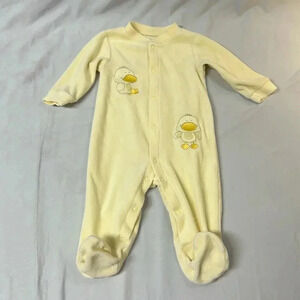 Love'n Cuddles - long sleeve footed velour sleeper. Size 6 months